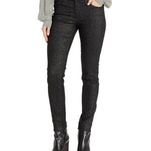 EUC Hudson Nico Midrise Super Skinny Jeans Black with Gold Sparkle – Size 29